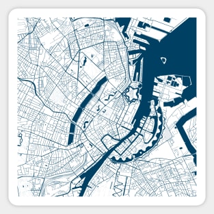 Kopie von Kopie von Kopie von Kopie von Kopie von Kopie von Kopie von Kopie von Kopie von Lisbon map city map poster - modern gift with city map in dark blue Sticker